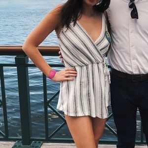 Princess Polly asymmetrical romper striped
